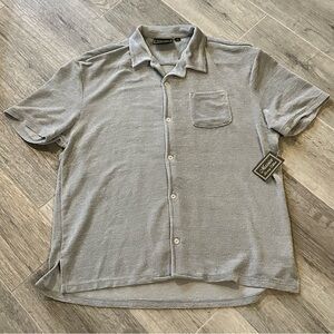 Massive Luxury Edition Knit Button-Up Super Soft Stretch Terry Cloth Size XL NWT